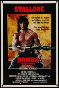 3t1044 RAMBO FIRST BLOOD PART II 1sh 1985 no law, no war can stop Sylvester Stallone!