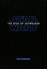 3t1066 RISE OF SKYWALKER teaser DS 1sh 2019 Star Wars, title over black & starry background!