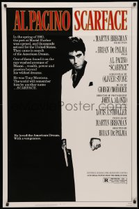 3t1083 SCARFACE 1sh 1983 Al Pacino as Tony Montana, Brian De Palma, Oliver Stone!