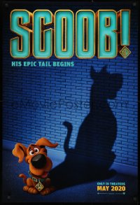 3t1086 SCOOB advance DS 1sh 2020 Hanna-Barbera, image of young Scooby Doo, his epic tail begins!