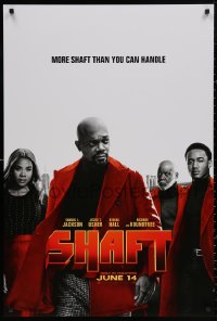 3t1088 SHAFT teaser DS 1sh 2019 Samuel L. Jackson in the title role, he's more than you can handle!