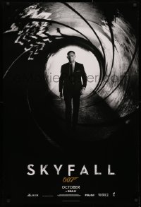 3t1099 SKYFALL int'l teaser DS 1sh 2012 October IMAX style, Craig as Bond standing in gun barrel!