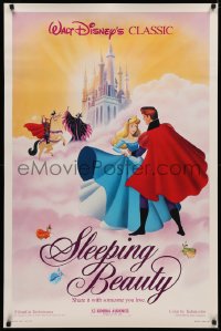 3t1100 SLEEPING BEAUTY 1sh R1986 Walt Disney cartoon fairy tale fantasy classic!