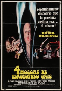 3t0085 FOUR FLIES ON GREY VELVET South American 1971 Dario Argento's 4 Mosche di Velluto Grigio