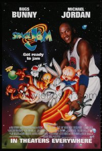 3t1113 SPACE JAM int'l 1sh 1996 Michael Jordan & Bugs Bunny with cast in outer space!
