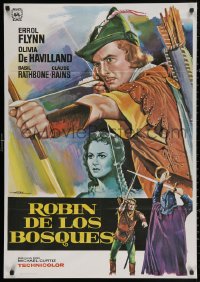 3t0303 ADVENTURES OF ROBIN HOOD Spanish R1978 Mac art of Errol Flynn as Robin Hood!