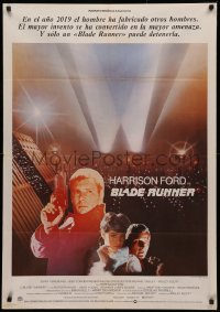 3t0309 BLADE RUNNER Spanish 1982 Ridley Scott, different image of Harrison Ford, Young & Hauer!