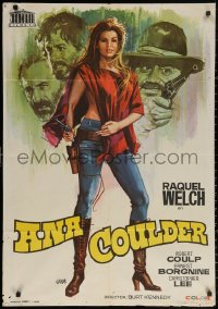 3t0335 HANNIE CAULDER Spanish 1972 cowgirl Raquel Welch, Elam, Culp, Borgnine, different & rare!