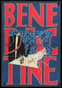 3t0643 BENEDICTINE 27x38 French advertising poster 1993 title and central art by Javier Mariscal!