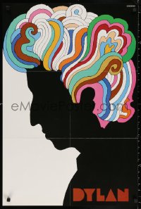 3t0658 DYLAN 22x33 music poster 1967 colorful silhouette art of Bob by Milton Glaser!