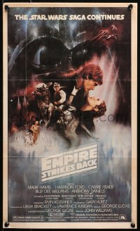 3t0717 EMPIRE STRIKES BACK Topps poster 1981 George Lucas sci-fi classic, GWTW art by Roger Kastel!
