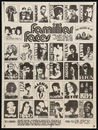 3t0647 FAMILIAR FACES 13x18 advertising poster 1970s Roger Daltrey, Redford, Bowie, Bogart, more