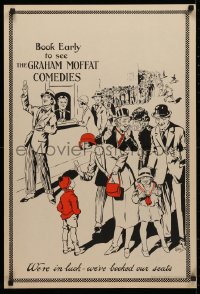 3t0697 GRAHAM MOFFAT COMEDIES 21x31 English stage poster 1910s artwork of theater line by Willis!