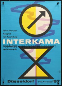 3t0666 INTERKAMA 17x23 German museum/art exhibition 1957 art of an hourglass and more!