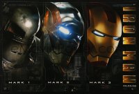 3t0458 IRON MAN 14x20 special poster 2008 Robert Downey Jr. is Iron Man, three mask images!