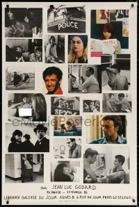 3t0709 JEAN-LUC GODARD FESTIVAL 32x47 French film festival poster 1986 Belmondo, Jean Seberg, cool montage!