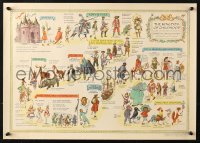 3t0460 KINGDOM OF CHILDHOOD 16x23 special poster 1949 Peter Pan, Treasure Island & more, Kredel art!