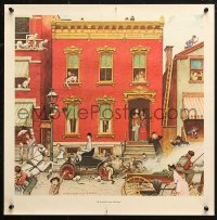 3t0567 NORMAN ROCKWELL 20x20 art print 1953 cool city art, his The Street Was Never the Same!