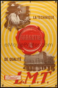 3t0646 RADIO L.M.T. 31x47 French advertising poster 1930s purchase radio from Materiel Telephonique!