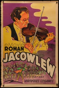 3t0654 ROMAN JACOWLEW ET SES VIRTUOSES TZIGANES 32x47 French music poster 1930s Maurice Harfort art!