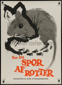 3t0419 SER DE SPOR AF ROTTER 24x34 Danish special poster 1960s different Paul Anderson art of rat!