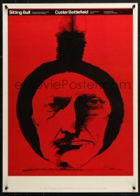 3t0475 SITTING BULL 20x28 special poster 1979 Leonard Baskin art of the Native American leader!
