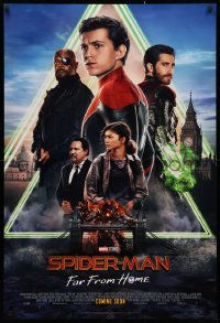 3t1118 SPIDER-MAN: FAR FROM HOME int'l advance DS 1sh 2019 Marvel Comics, Holland and top cast!