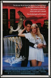 3t1119 SPLASH 1sh 1984 Tom Hanks loves mermaid Daryl Hannah in New York City under Twin Towers!