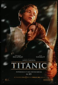 3t1158 TITANIC IMAX DS 1sh R2012 Leonardo DiCaprio & Winslet, Cameron, collide with destiny!