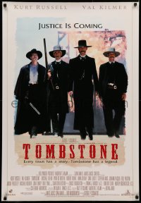 3t1161 TOMBSTONE DS 1sh 1993 Kurt Russell as Wyatt Earp, Val Kilmer as Doc Holliday, Paxton, Elliot!