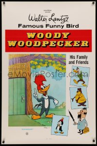 3t1194 WOODY WOODPECKER 1sh 1960s Walter Lantz' famous funny bird, Chilly Willy & more!