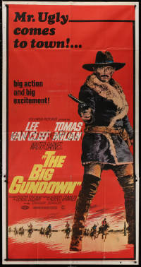 3w0353 BIG GUNDOWN 3sh 1968 La Resa Dei Conti, full-length art of Lee Van Cleef as Mr Ugly!