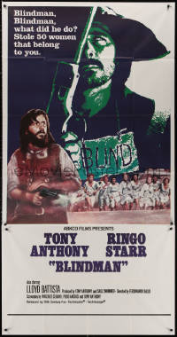 3w0357 BLINDMAN 3sh 1972 Tony Anthony stole 50 women, Ringo Starr, spaghetti western!