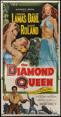 3w0381 DIAMOND QUEEN 3sh 1953 artwork of super sexy love-jewel jungle beauty Arlene Dahl!