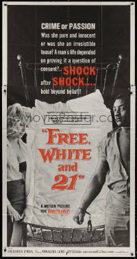 3w0388 FREE, WHITE & 21 3sh 1963 interracial romance, Shock after Shock, bold beyond belief!