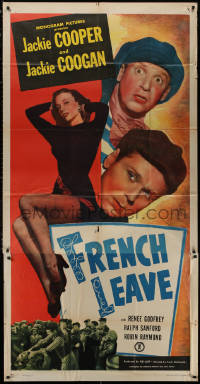 3w0389 FRENCH LEAVE 3sh 1948 kid stars Jackie Cooper & Jackie Coogan all grown up and romancing!