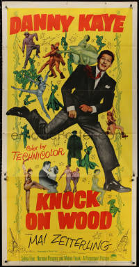 3w0423 KNOCK ON WOOD 3sh 1954 great full-length image of dancing Danny Kaye, Mai Zetterling
