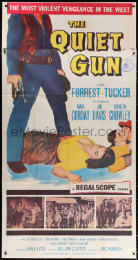 3w0469 QUIET GUN 3sh 1957 Forrest Tucker, sexy Mara Corday, the most violent vengeance in the West!