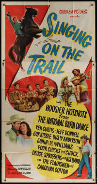 3w0479 SINGING ON THE TRAIL 3sh 1946 Hoosier Hotshots from The National Barn Dance, Ken Curtis!