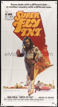 3w0489 SUPER FLY T.N.T. int'l 3sh 1973 great artwork of Ron O'Neal holding dynamite by Craig!