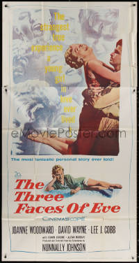 3w0498 THREE FACES OF EVE 3sh 1957 David Wayne, Joanne Woodward has multiple personalities!