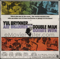 3w0150 DOUBLE MAN 6sh 1967 cool montage of Yul Brynner & sexy Britt Ekland + negative image!
