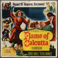 3w0152 FLAME OF CALCUTTA 6sh 1953 Denise Darcel lusts to kill, orgies of Oriental splendor!
