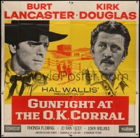 3w0160 GUNFIGHT AT THE O.K. CORRAL 6sh 1957 Burt Lancaster, Kirk Douglas, John Sturges, very rare!