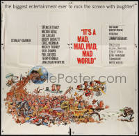 3w0170 IT'S A MAD, MAD, MAD, MAD WORLD 6sh 1964 Jack Davis art of cast emerging from the Earth!