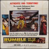 3w0199 RUMBLE ON THE DOCKS 6sh 1956 the juvenile delinquency story of James Darren & Robert Blake!