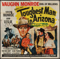 3w0212 TOUGHEST MAN IN ARIZONA 6sh 1952 art of cowboy Vaughn Monroe, Idol of Millions & Joan Leslie!
