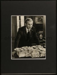 3w0522 THOMAS CROWN AFFAIR 8x10 still in 12x16 matted display 1968 Steve McQueen with cash pile!