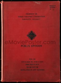 3w0565 PUBLIX THEATRES PUBLIX OPINION vol III book 2 hardcover book 1929-30 Paramount movies!