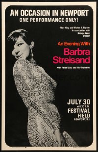3w0527 EVENING WITH BARBRA STREISAND 14x22 commercial poster 1980s full-length in skin-tight outfit!